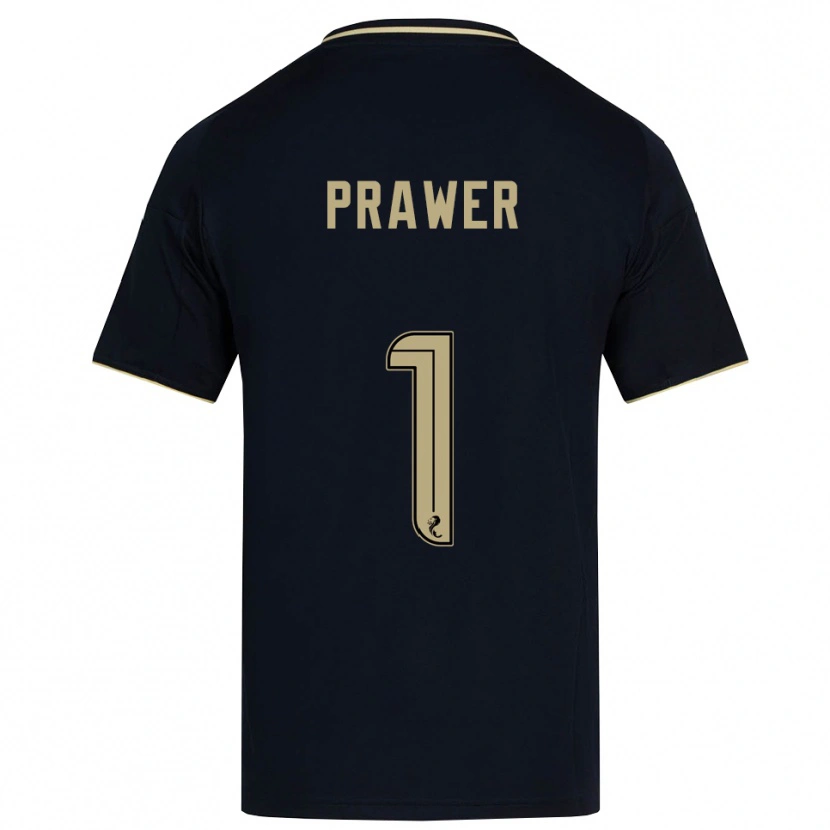 Danxen Børn Anna Prawer #1 Marineblå Guld Udebane Spillertrøjer 2025/26 Trøje T-Shirt