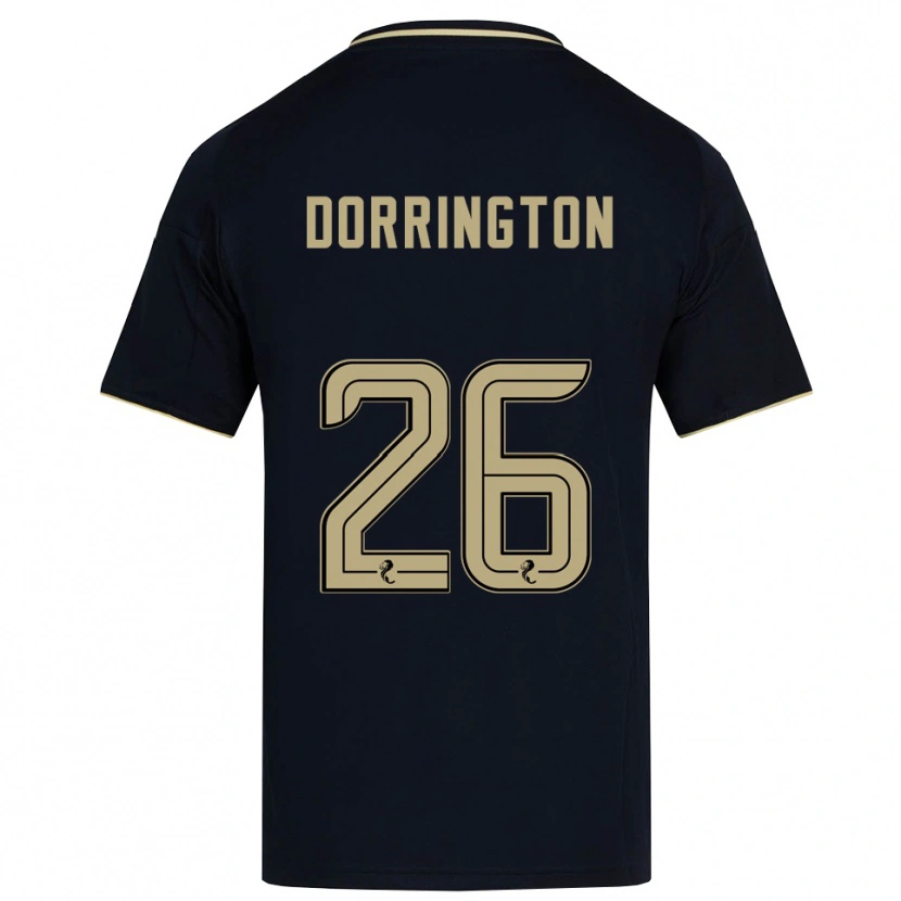 Danxen Børn Alfie Dorrington #26 Marineblå Guld Udebane Spillertrøjer 2025/26 Trøje T-Shirt