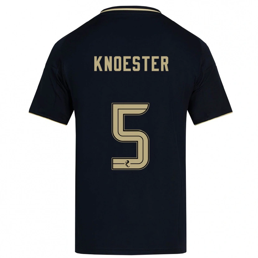 Danxen Børn Mats Knoester #5 Marineblå Guld Udebane Spillertrøjer 2025/26 Trøje T-Shirt