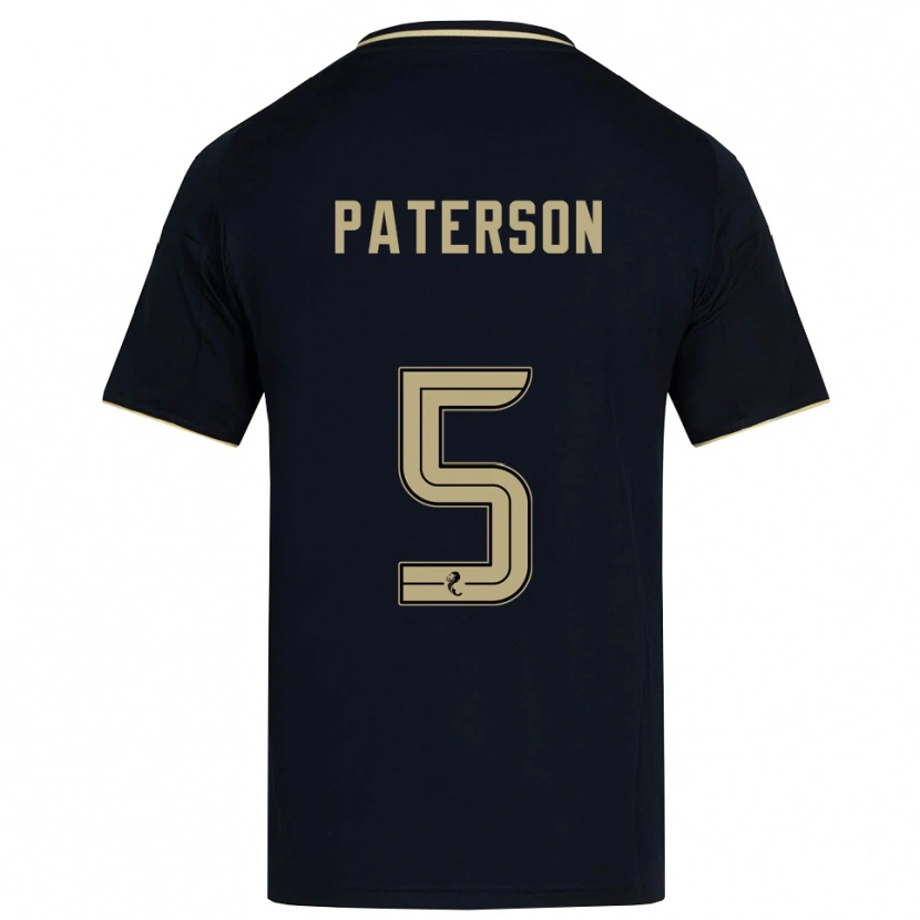 Danxen Børn Donna Paterson #5 Marineblå Guld Udebane Spillertrøjer 2025/26 Trøje T-Shirt