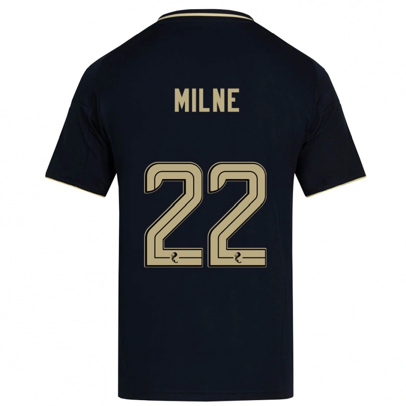 Danxen Børn Jack Milne #22 Marineblå Guld Udebane Spillertrøjer 2025/26 Trøje T-Shirt