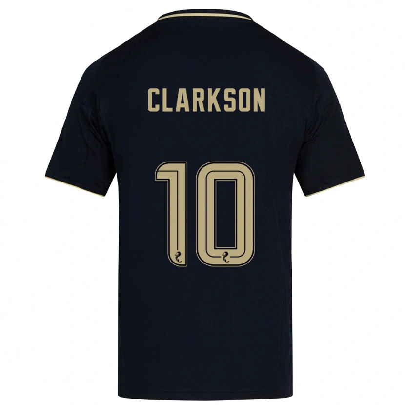 Danxen Børn Leighton Clarkson #10 Marineblå Guld Udebane Spillertrøjer 2025/26 Trøje T-Shirt
