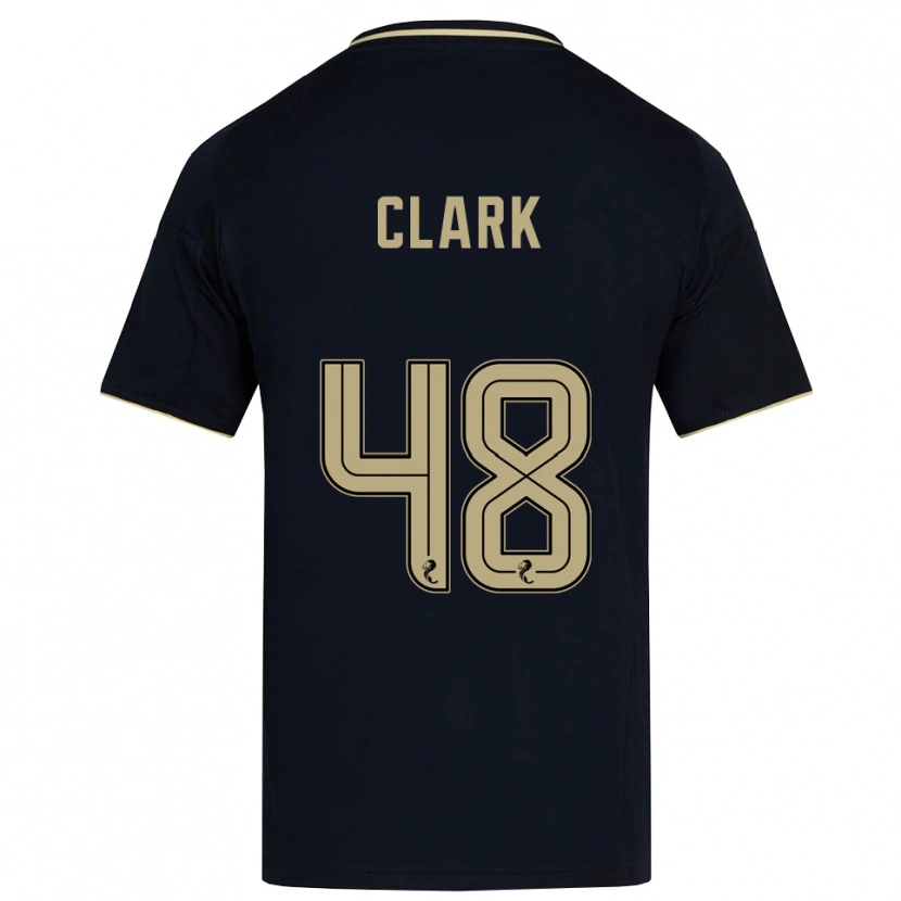 Danxen Børn Ellis Clark #48 Marineblå Guld Udebane Spillertrøjer 2025/26 Trøje T-Shirt