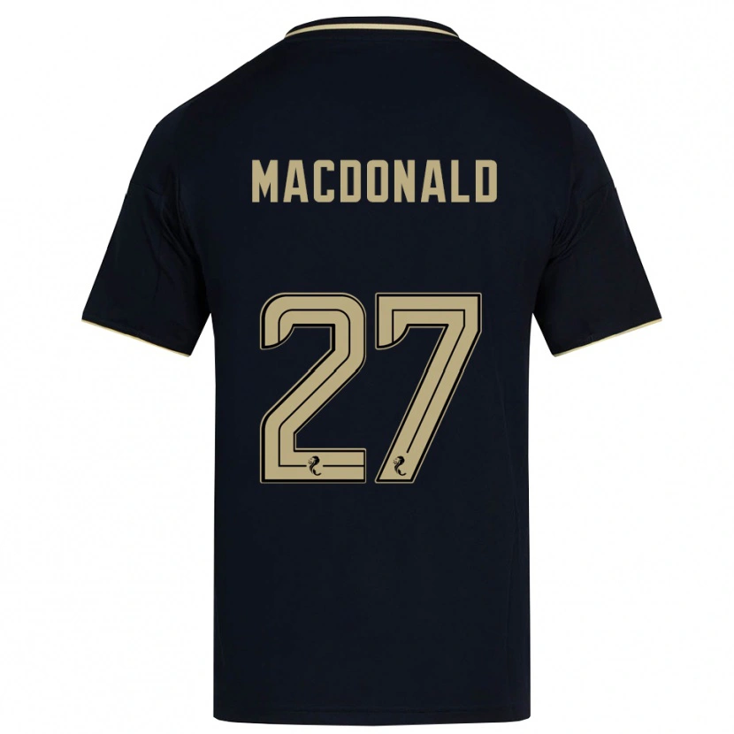Danxen Børn Angus Macdonald #27 Marineblå Guld Udebane Spillertrøjer 2025/26 Trøje T-Shirt