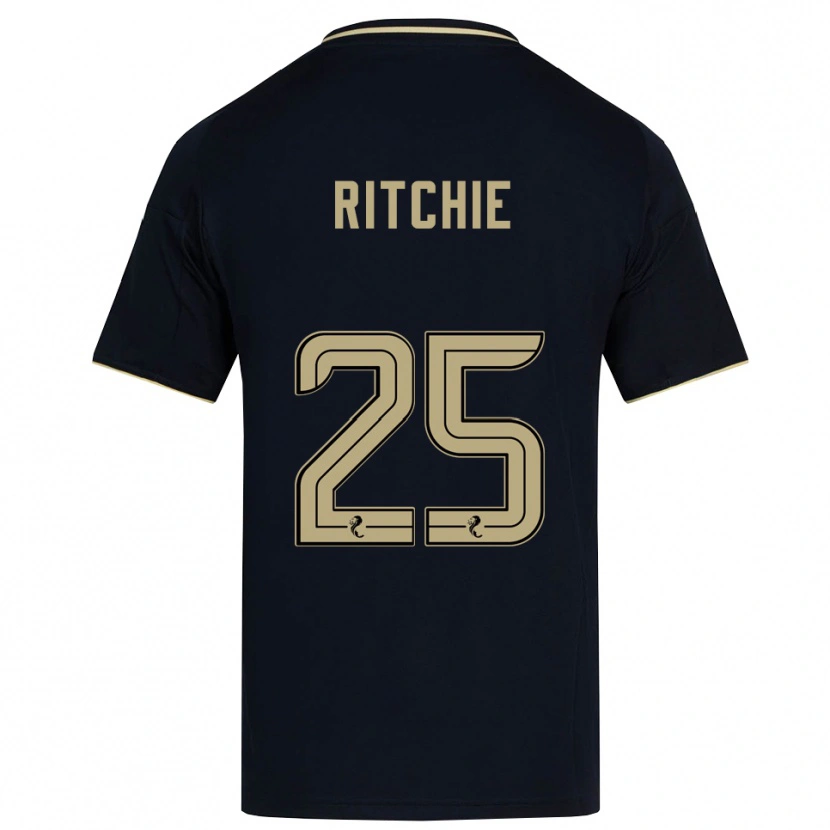 Danxen Børn Tom Ritchie #25 Marineblå Guld Udebane Spillertrøjer 2025/26 Trøje T-Shirt
