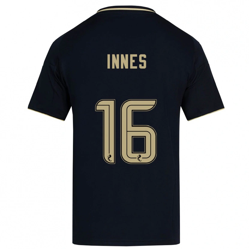 Danxen Børn Hannah Innes #16 Marineblå Guld Udebane Spillertrøjer 2025/26 Trøje T-Shirt
