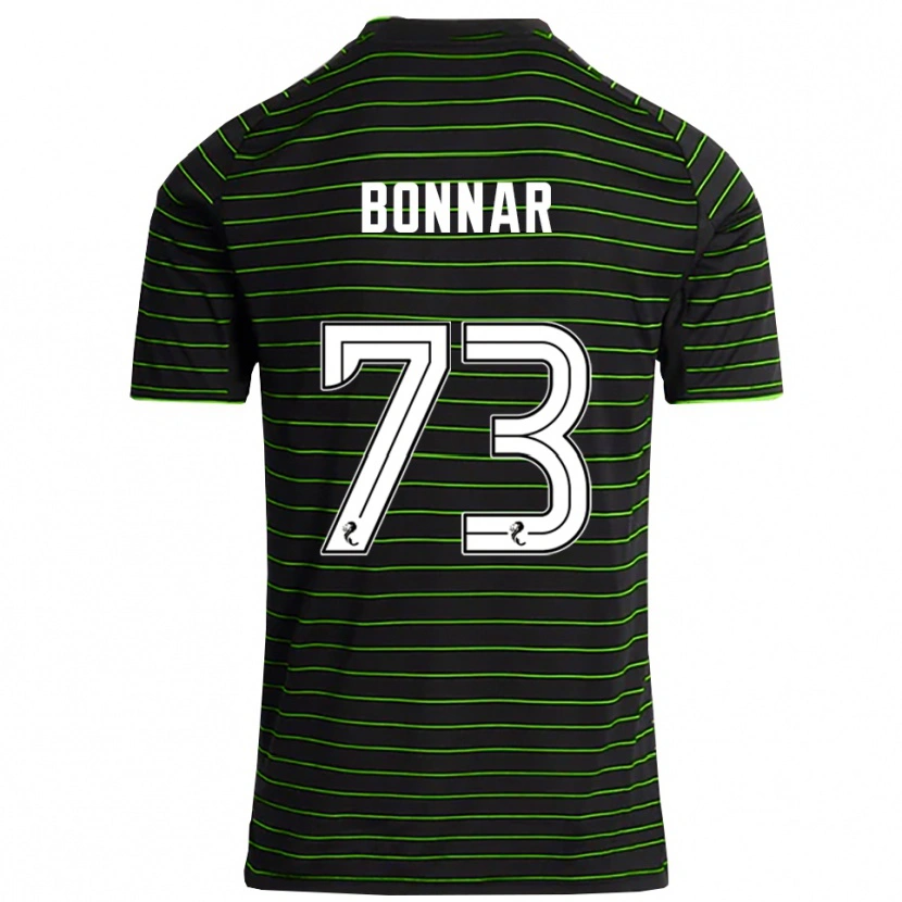 Danxen Børn Jude Bonnar #73 Sort Grøn Udebane Spillertrøjer 2025/26 Trøje T-Shirt