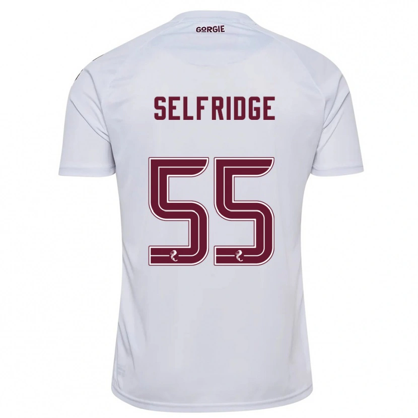 Danxen Børn Louis Selfridge #55 Hvid Burgunder Udebane Spillertrøjer 2025/26 Trøje T-Shirt