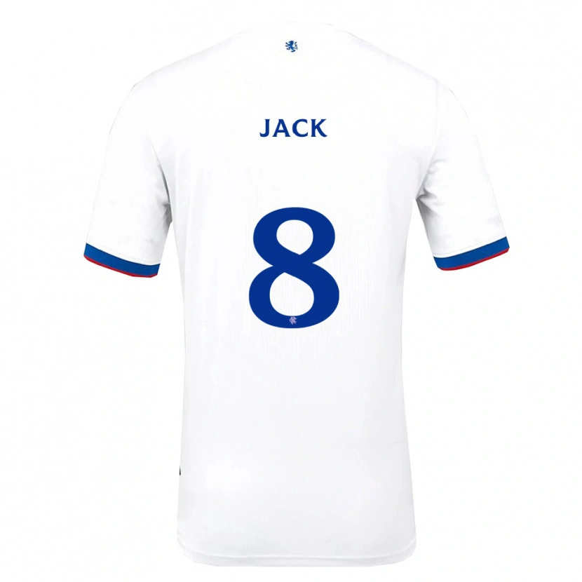 Danxen Børn Ryan Jack #8 Hvid Rød Blå Udebane Spillertrøjer 2025/26 Trøje T-Shirt
