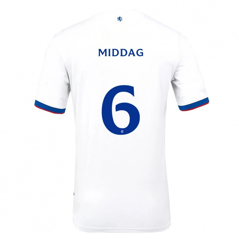 Danxen Børn Tessel Middag #6 Hvid Rød Blå Udebane Spillertrøjer 2025/26 Trøje T-Shirt