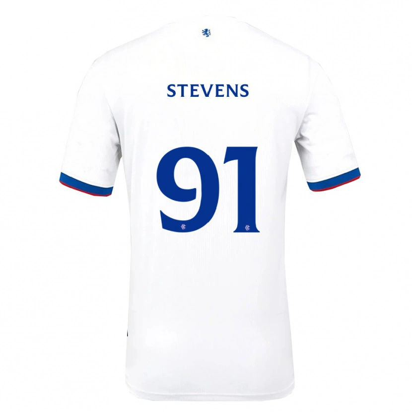Danxen Børn Archie Stevens #91 Hvid Rød Blå Udebane Spillertrøjer 2025/26 Trøje T-Shirt