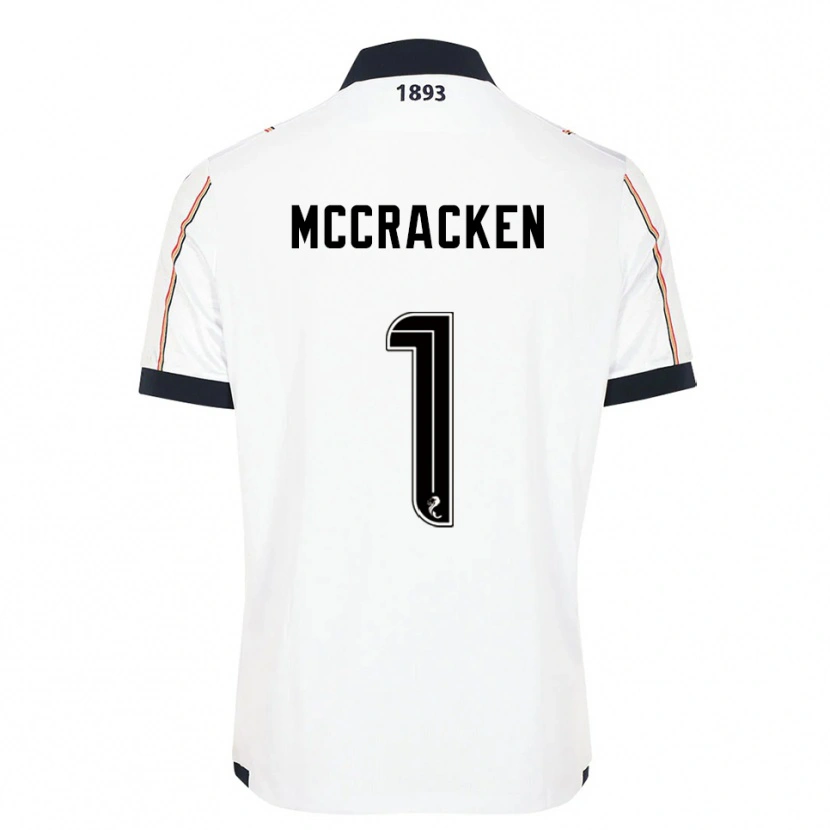 Danxen Børn Jon Mccracken #1 Hvid Marineblå Rød Udebane Spillertrøjer 2025/26 Trøje T-Shirt