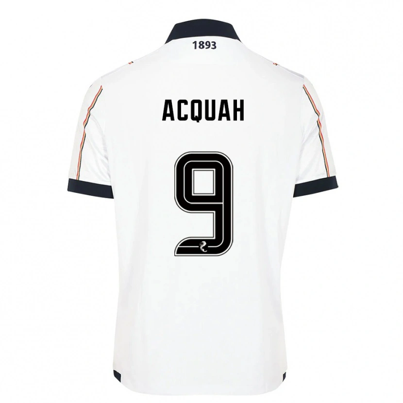 Danxen Børn Emile Acquah #9 Hvid Marineblå Rød Udebane Spillertrøjer 2025/26 Trøje T-Shirt