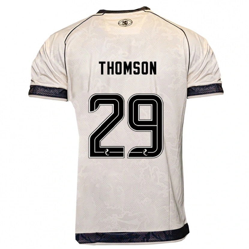 Danxen Børn Miller Thomson #29 Hvid Sort Udebane Spillertrøjer 2025/26 Trøje T-Shirt