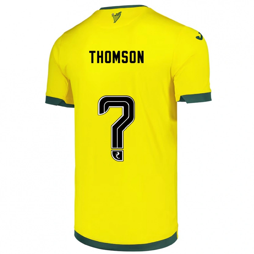 Danxen Børn Jackson Thomson #0 Gul Grøn Udebane Spillertrøjer 2025/26 Trøje T-Shirt