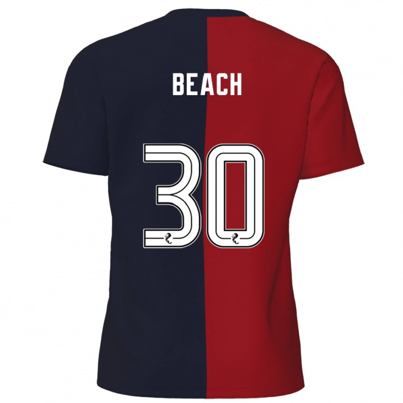 Danxen Børn Eddie Beach #30 Rød Marineblå Udebane Spillertrøjer 2025/26 Trøje T-Shirt