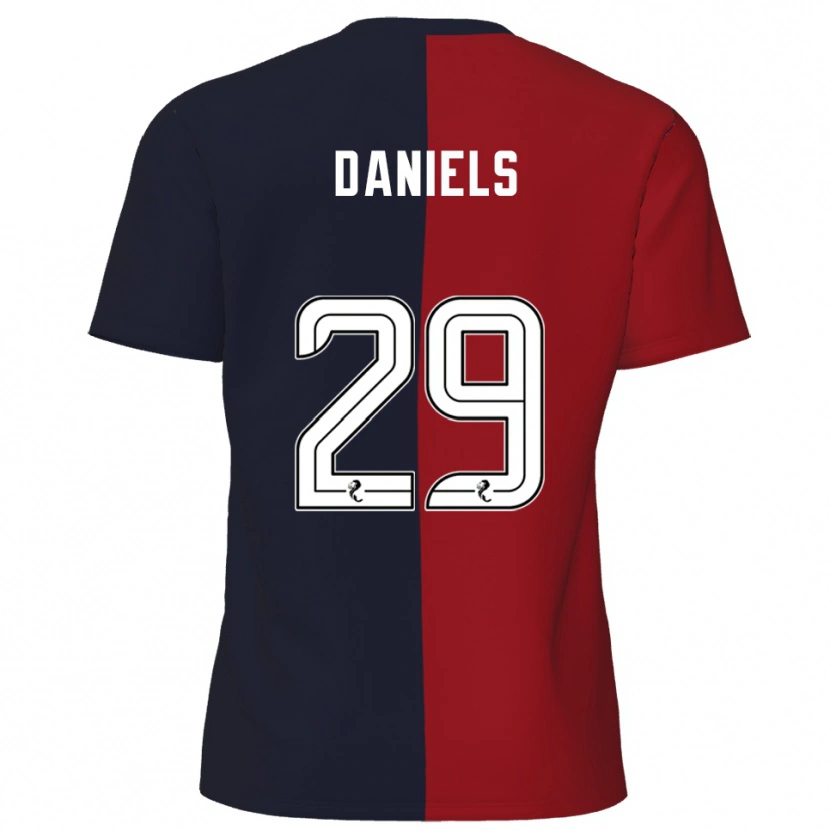 Danxen Børn Djenairo Daniels #29 Rød Marineblå Udebane Spillertrøjer 2025/26 Trøje T-Shirt