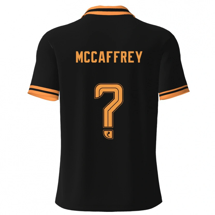 Danxen Børn Matthew Mccaffrey #0 Sort Gul Udebane Spillertrøjer 2025/26 Trøje T-Shirt
