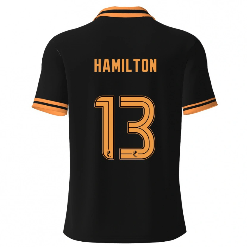 Danxen Børn Jack Hamilton #13 Sort Gul Udebane Spillertrøjer 2025/26 Trøje T-Shirt