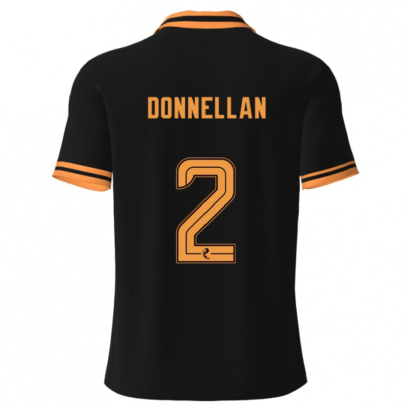 Danxen Børn Shaun Donnellan #2 Sort Gul Udebane Spillertrøjer 2025/26 Trøje T-Shirt