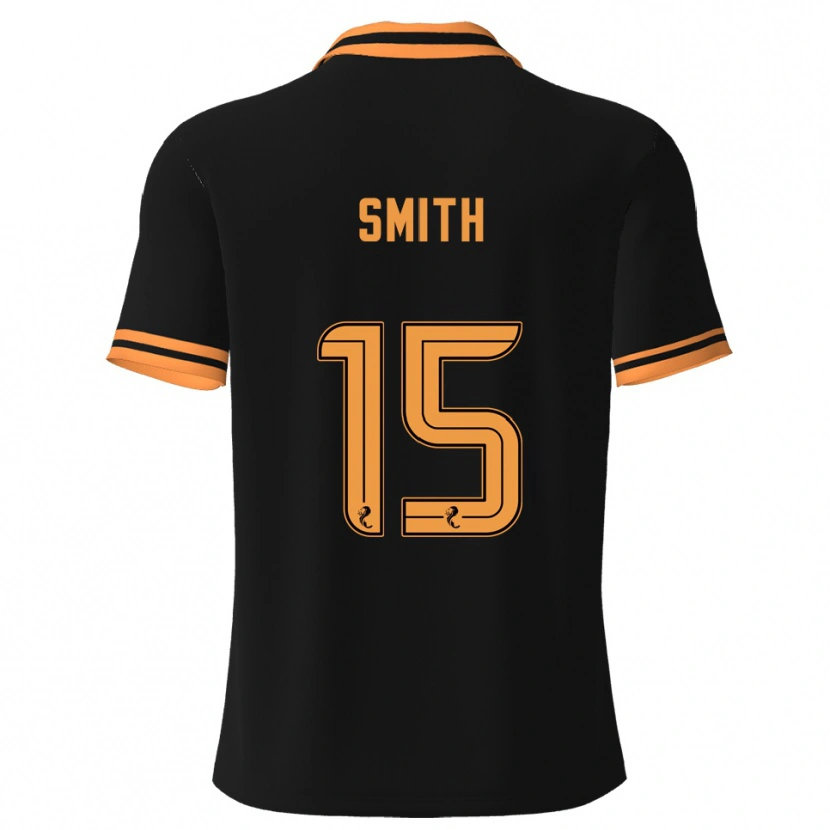 Danxen Børn Lewis Smith #15 Sort Gul Udebane Spillertrøjer 2025/26 Trøje T-Shirt
