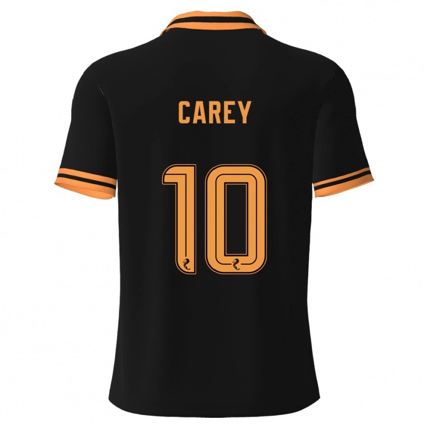 Danxen Børn Graham Carey #10 Sort Gul Udebane Spillertrøjer 2025/26 Trøje T-Shirt