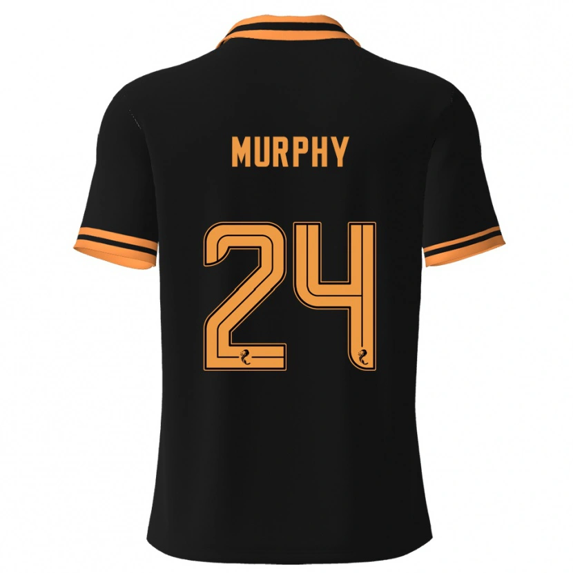 Danxen Børn Jessica Murphy #24 Sort Gul Udebane Spillertrøjer 2025/26 Trøje T-Shirt