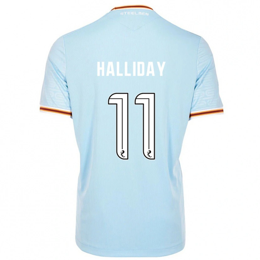 Danxen Børn Andy Halliday #11 Lyseblå Udebane Spillertrøjer 2025/26 Trøje T-Shirt