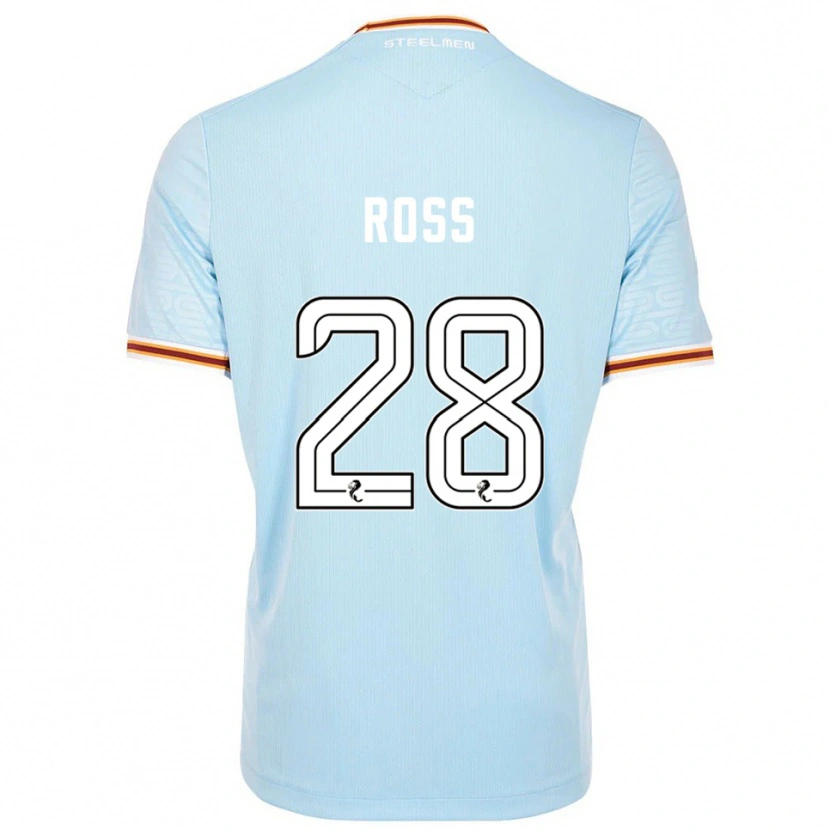 Danxen Børn Luca Ross #28 Lyseblå Udebane Spillertrøjer 2025/26 Trøje T-Shirt