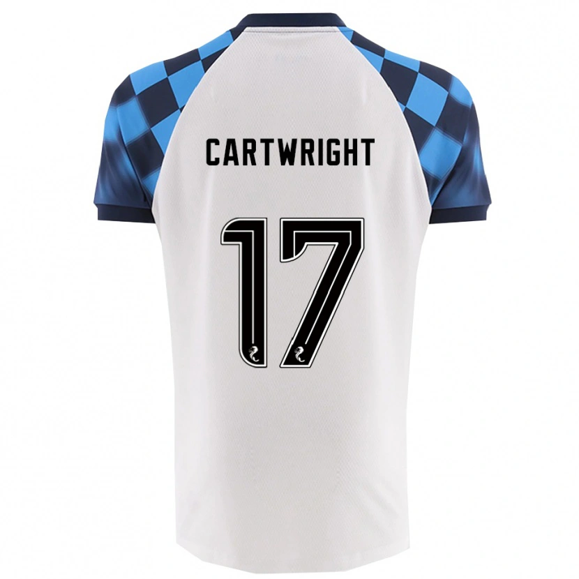 Danxen Børn Henry Cartwright #17 Hvid Lyseblå Udebane Spillertrøjer 2025/26 Trøje T-Shirt