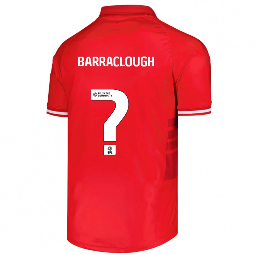 Danxen Mænd Louisa Barraclough #0 Rød Hvid Hjemmebane Spillertrøjer 2025/26 Trøje T-Shirt
