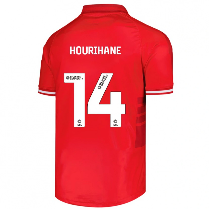 Danxen Mænd Conor Hourihane #14 Rød Hvid Hjemmebane Spillertrøjer 2025/26 Trøje T-Shirt