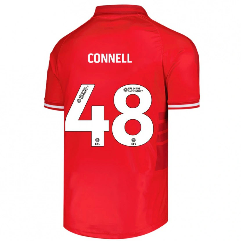 Danxen Mænd Luca Connell #48 Rød Hvid Hjemmebane Spillertrøjer 2025/26 Trøje T-Shirt