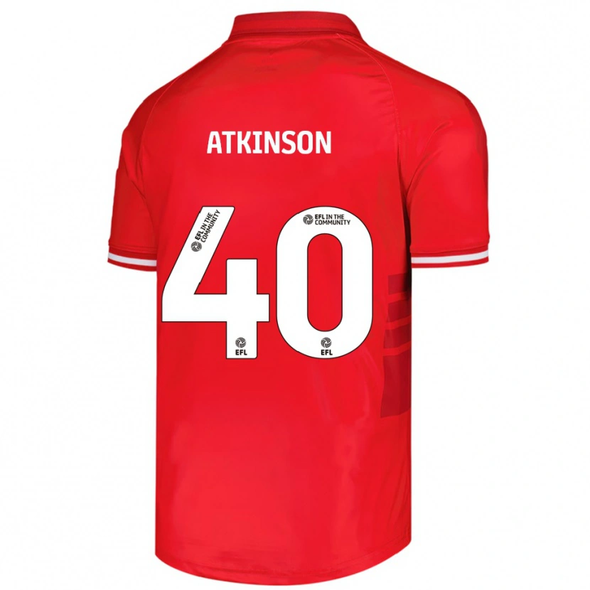 Danxen Mænd Aaron Atkinson #40 Rød Hvid Hjemmebane Spillertrøjer 2025/26 Trøje T-Shirt
