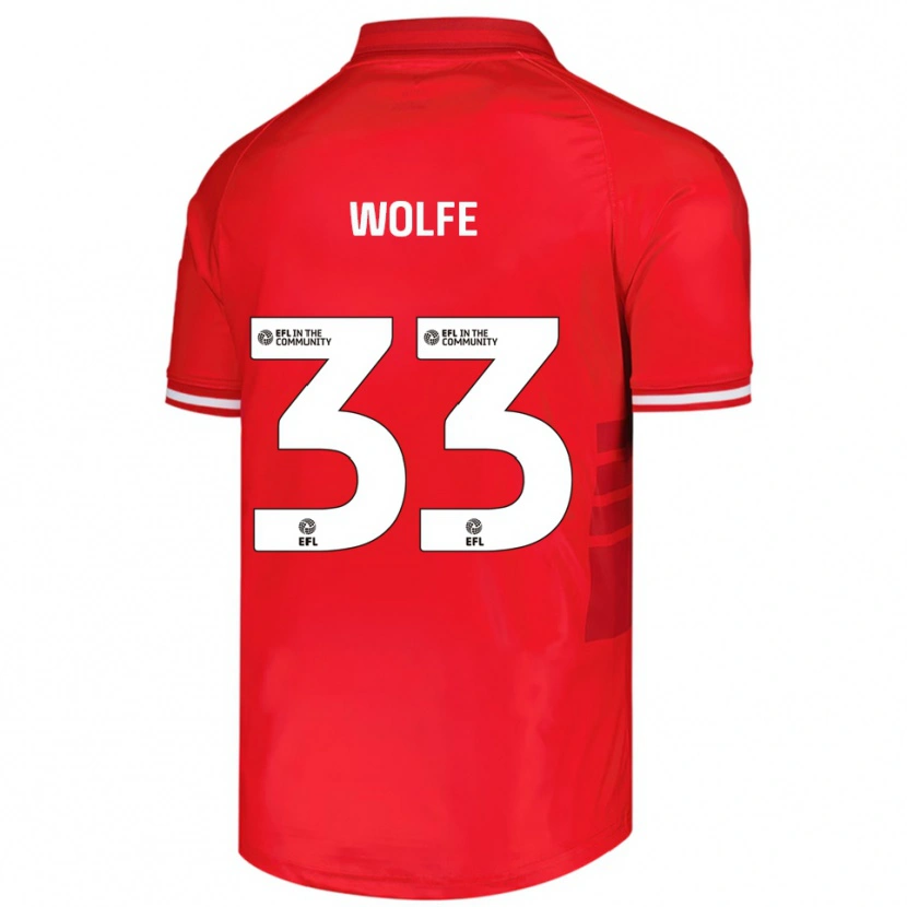 Danxen Mænd Matty Wolfe #33 Rød Hvid Hjemmebane Spillertrøjer 2025/26 Trøje T-Shirt