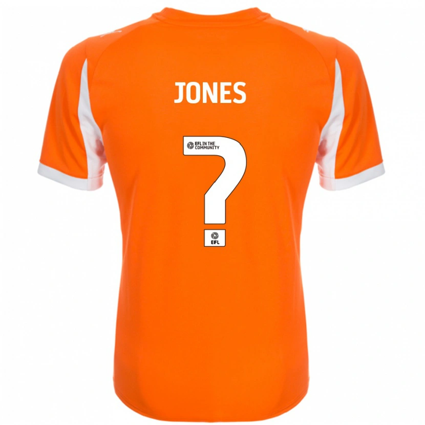 Danxen Mænd Jaden Jones #0 Orange Hvid Hjemmebane Spillertrøjer 2025/26 Trøje T-Shirt