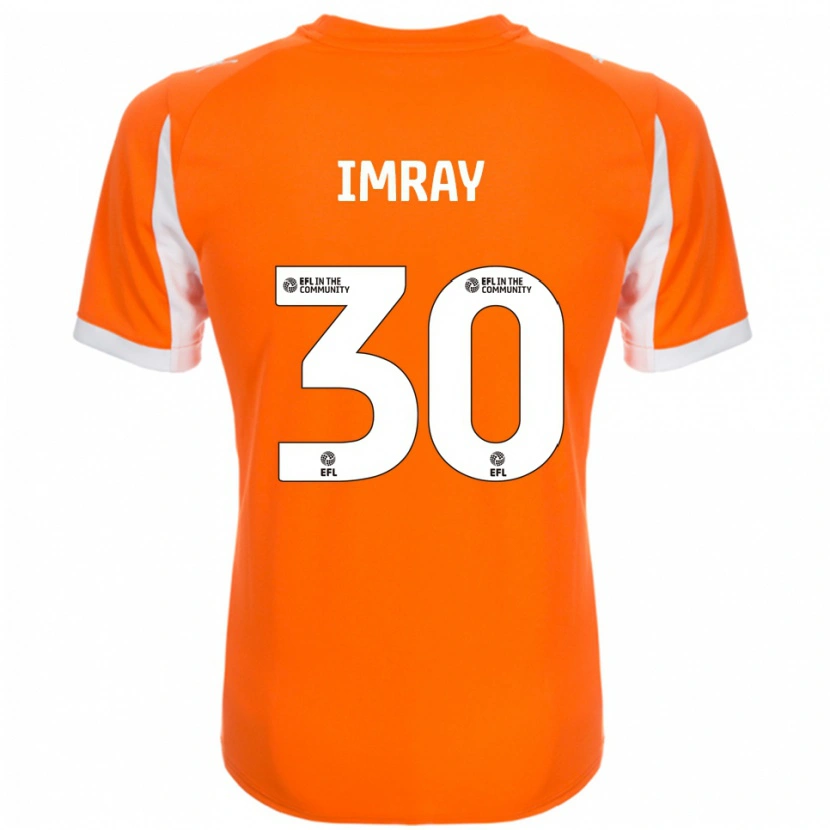 Danxen Mænd Danny Imray #30 Orange Hvid Hjemmebane Spillertrøjer 2025/26 Trøje T-Shirt