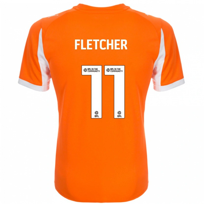 Danxen Mænd Ashley Fletcher #11 Orange Hvid Hjemmebane Spillertrøjer 2025/26 Trøje T-Shirt