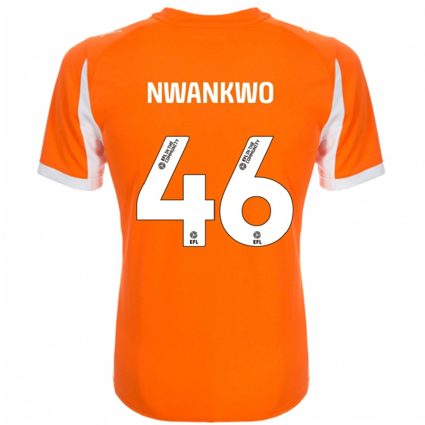 Danxen Mænd Oluchukwu Nwankwo #46 Orange Hvid Hjemmebane Spillertrøjer 2025/26 Trøje T-Shirt