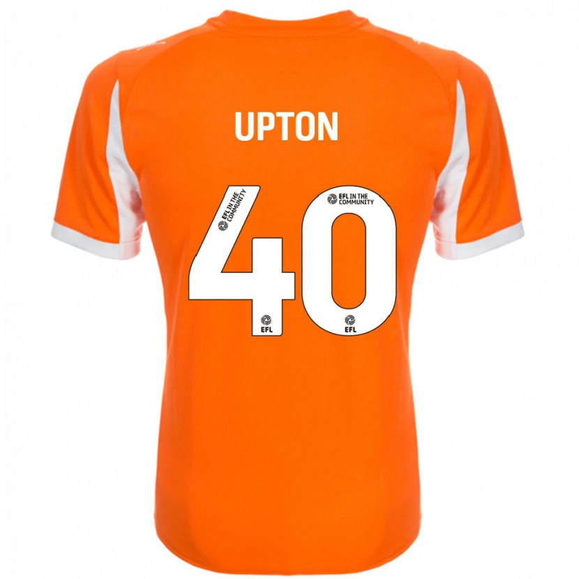 Danxen Mænd Theo Upton #40 Orange Hvid Hjemmebane Spillertrøjer 2025/26 Trøje T-Shirt