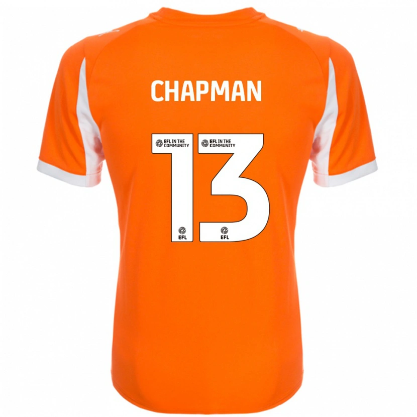 Danxen Mænd Mackenzie Chapman #13 Orange Hvid Hjemmebane Spillertrøjer 2025/26 Trøje T-Shirt