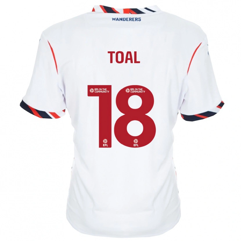Danxen Mænd Eoin Toal #18 Hvid Rød Hjemmebane Spillertrøjer 2025/26 Trøje T-Shirt