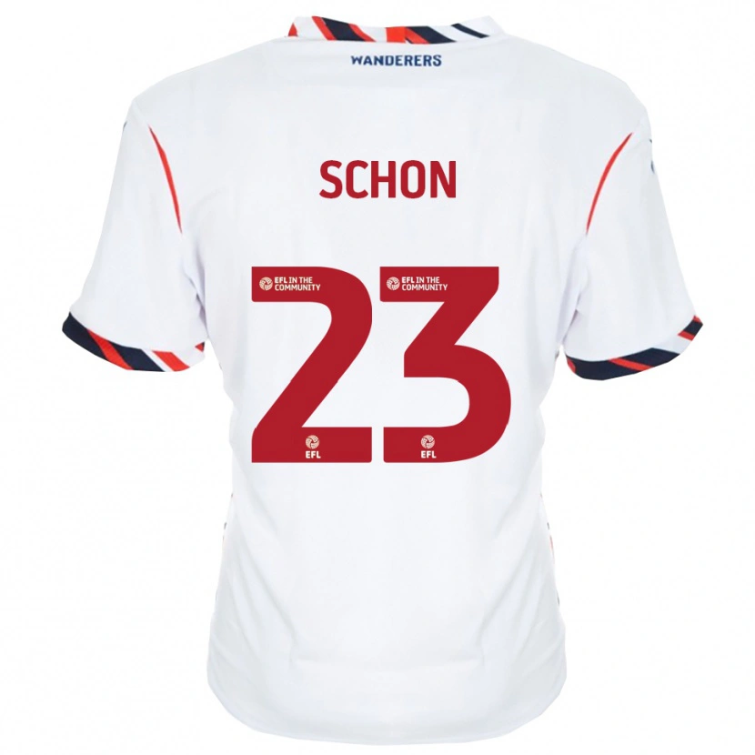 Danxen Mænd Szabolcs Schön #23 Hvid Rød Hjemmebane Spillertrøjer 2025/26 Trøje T-Shirt