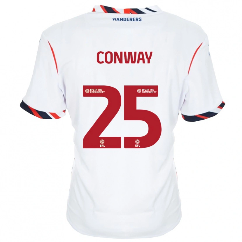 Danxen Mænd Max Conway #25 Hvid Rød Hjemmebane Spillertrøjer 2025/26 Trøje T-Shirt