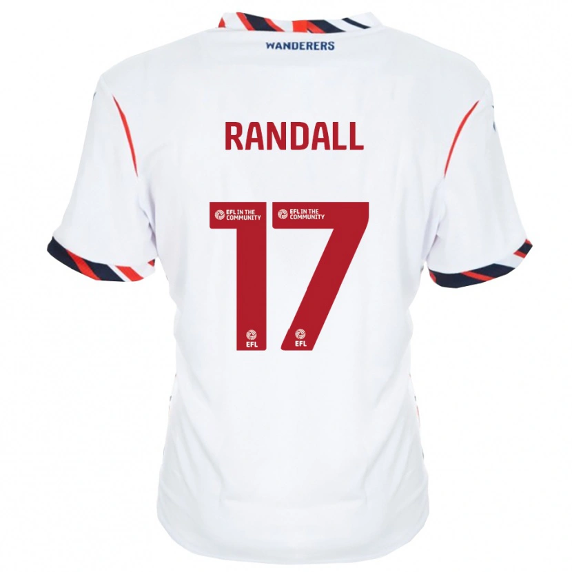 Danxen Mænd Joel Randall #17 Hvid Rød Hjemmebane Spillertrøjer 2025/26 Trøje T-Shirt