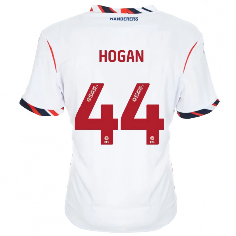 Danxen Mænd Sean Hogan #44 Hvid Rød Hjemmebane Spillertrøjer 2025/26 Trøje T-Shirt