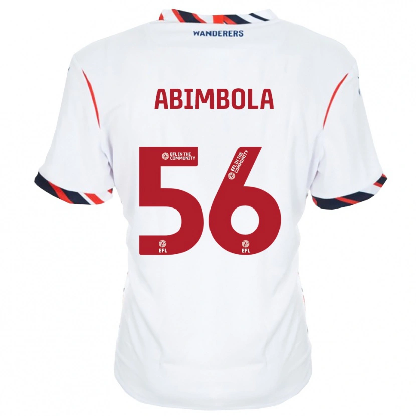 Danxen Mænd David Abimbola #56 Hvid Rød Hjemmebane Spillertrøjer 2025/26 Trøje T-Shirt