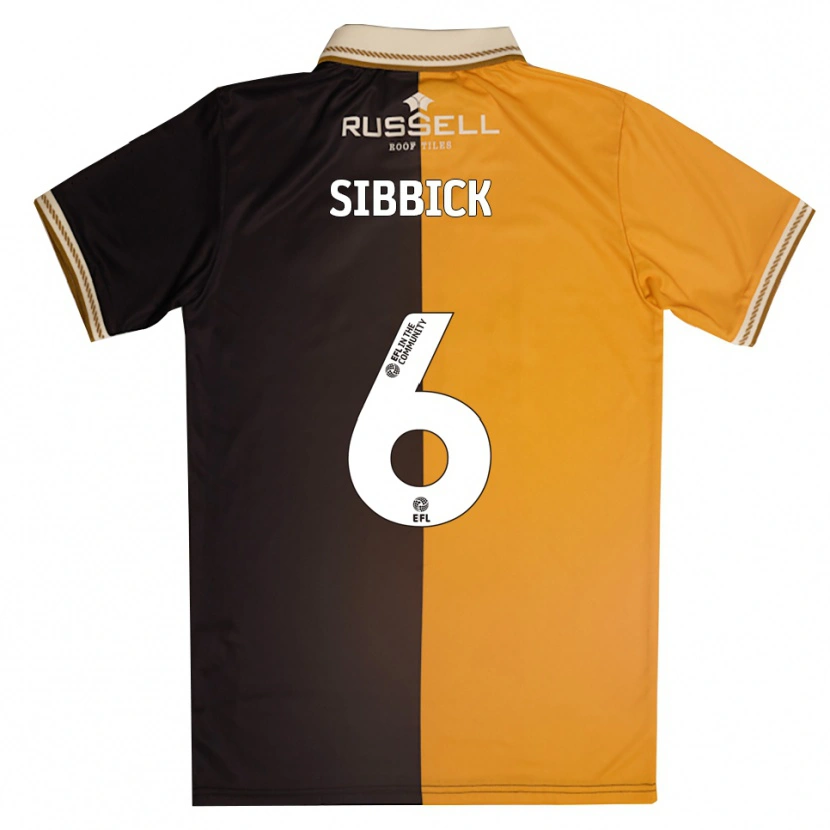 Danxen Mænd Toby Sibbick #6 Gul Sort Hjemmebane Spillertrøjer 2025/26 Trøje T-Shirt