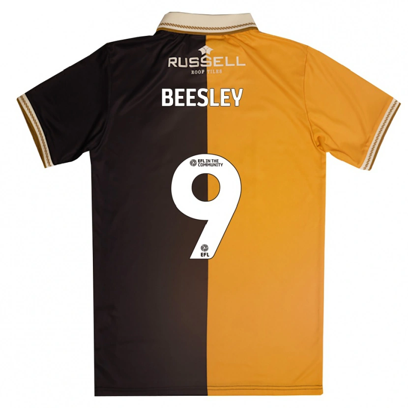 Danxen Mænd Jake Beesley #9 Gul Sort Hjemmebane Spillertrøjer 2025/26 Trøje T-Shirt
