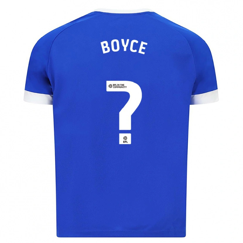 Danxen Mænd Oliver Boyce #0 Blå Hvid Hjemmebane Spillertrøjer 2025/26 Trøje T-Shirt